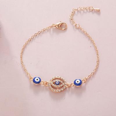 Ladies Titanium Steel Devil's Blue Pupil Bracelet Jewelry