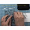 6Pcs with Grid Lines Clear Stamping Tools Clear Stamp Display Block  Photo Album Decorative