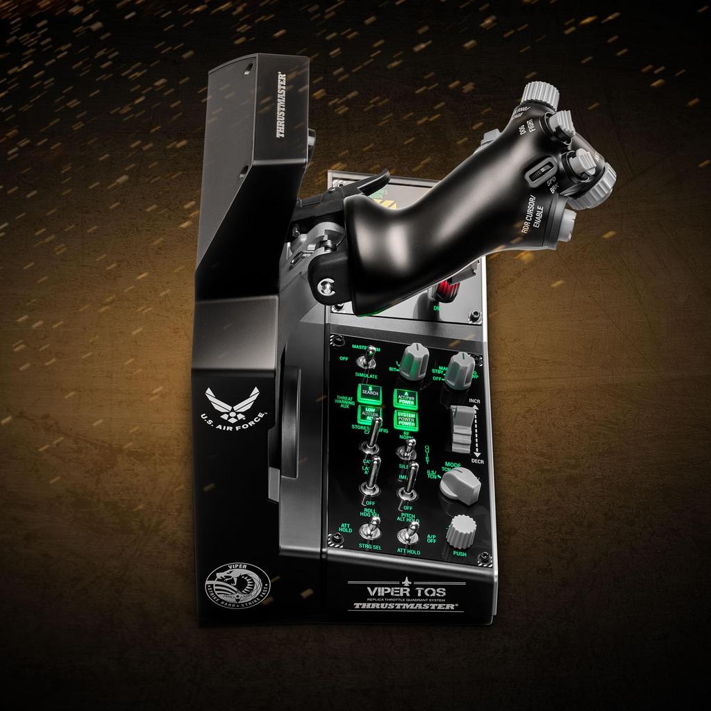 Thrustmaster Throttle Quadrant for Viper TQS Mission Pack PC Flight Includes Metal Control Magnetic and Warranty Simulator, Panel, High-Precision