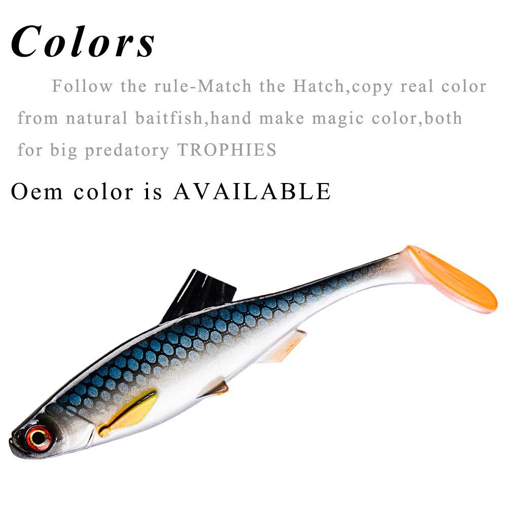 Baitfish Shad Soft Swimbait Soft Bait T Tail Soft Baits Wobblers Simulation Fishing Lure  Perch