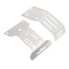 XBERSTAR Chassis Armor Set for Tamiya 1/10 Fighter Nxgen DT-04 RC Car, Front and Rear Stainless Steel Chassis Armor Protection Skid Plates