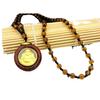 Gouden Blad Dubbelzijdig Guan Yin Boeddha Hanger Ketting - Unisex Sieraden Cadeau