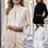 Women's Fashion Half Turtleneck Long Sleeve Spring Autumn Casual Blouses & Shirts