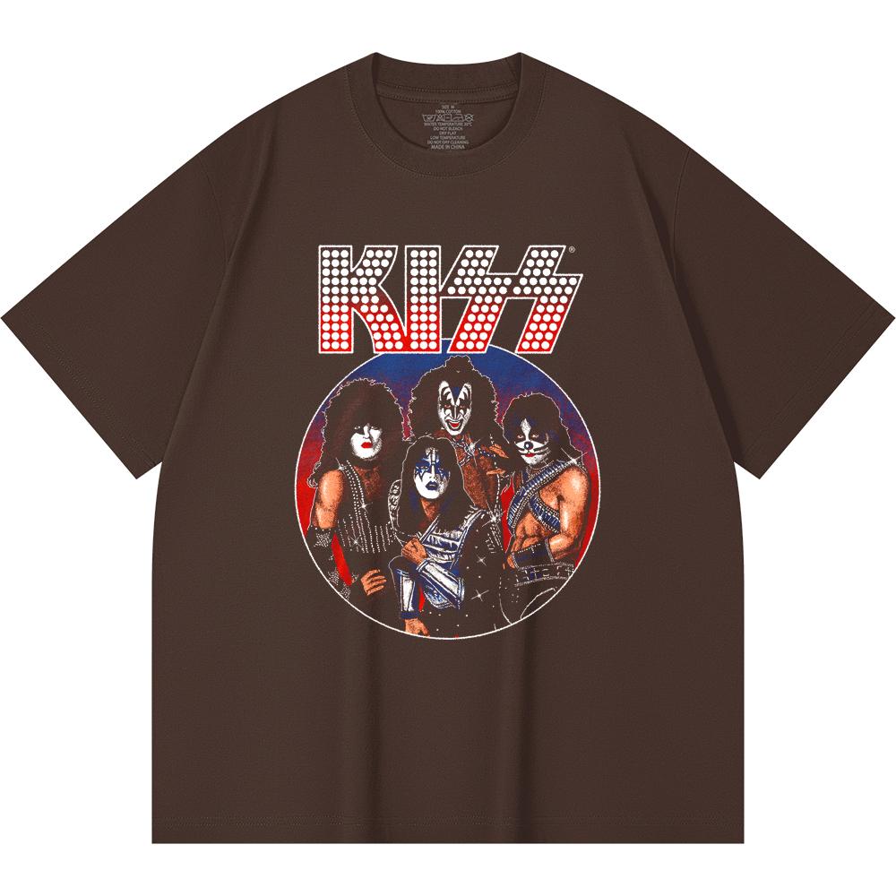 230 Gsm 100% Cotton Heavy Metal T-Shirt  Rock Band Popular Music Print Unisex Heavy Cotton T Shirt