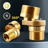 G1/2 Curved Feet Brass Shower Faucet Accessories Angled Bend Feet Adjustment 360° Rotatable Faucet Adapter Corrector Accessories