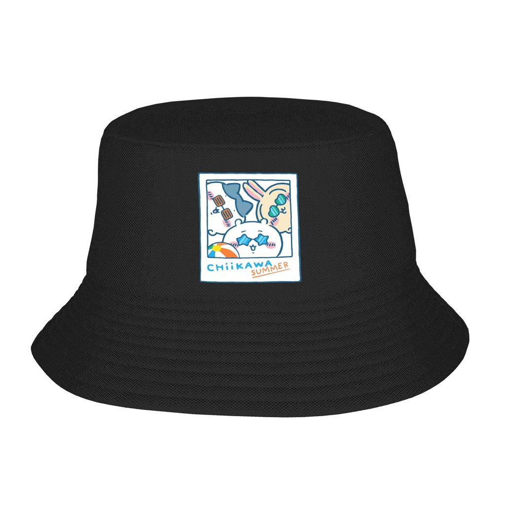 Chiikawas Summer Time Bucket Hat for Unisex Summer Sun Hats Style Foldable for Outdoor Sport Fishing Hats Session Hat