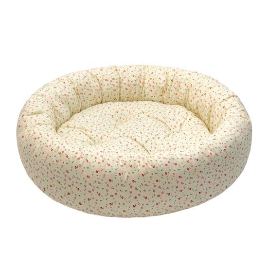 

Cat Bed for Indoor Cats Washable Round Dog Bed Cute Floral Pattern Pet Bed with Anti-Slip Bottom for Kitten Puppy Small Dogs S