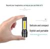 COB Strong Light Flashlight: Portable USB Rechargeable LED Mini Flashlight with Retractable Design and Customizable Logo.