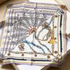 Fresh oil painting style printing silk scarf simulation silk square scarf shawl versatile neck small square scarf headscarf scarf scarf