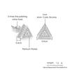 ZAKOL Trendy Hip-hop Rock Triangle Zircon Stud Earrings For Women Men Micro-set Piercing Crystal Daily Jewelry Accessories