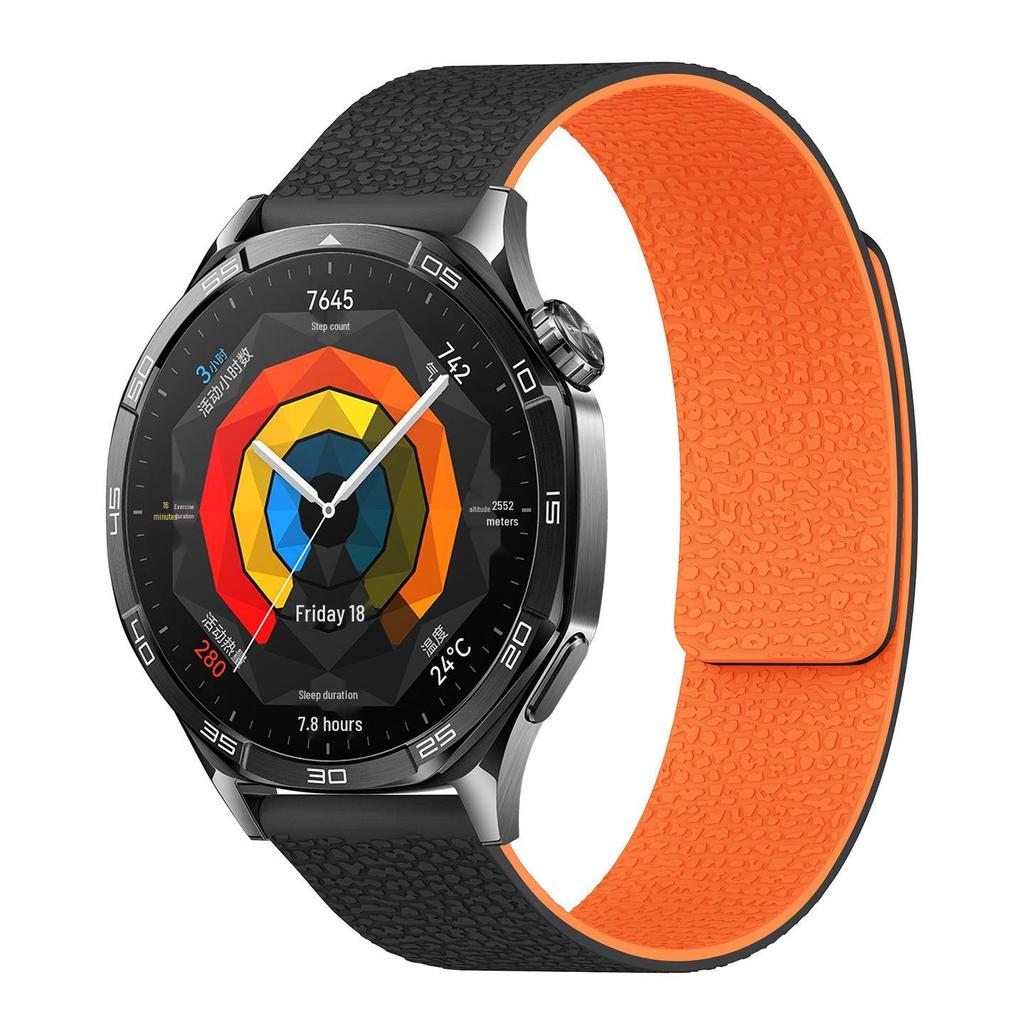 Silicone Magnetic Strap for Huawei GT5 & Samsung Watches (18/20/22mm)