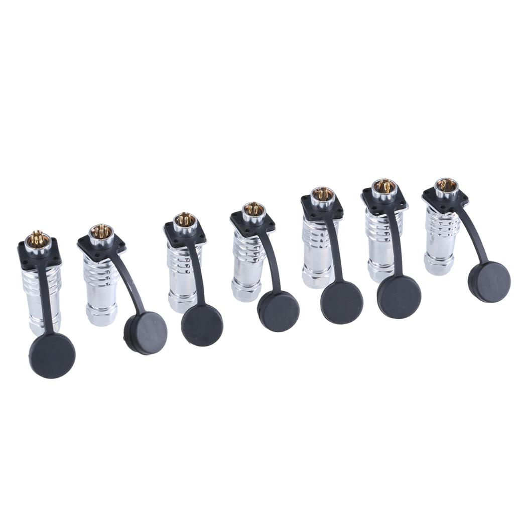 SF12 Metal Aviation Connector SF1210 Plug Set Waterproof 2Pin To 9Pin Metal Socket Plug Pair for Photography Equipments