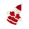 Christmas Pet Costume Santa Claus Hat Suit  Gold Velvet Fabric Funny Pet Cosplay Clothes Cute Puppy Christmas Outfit