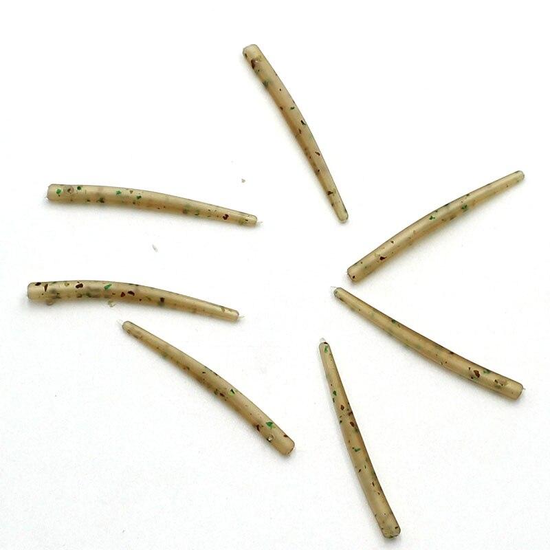 20ST Karpfiske Tillbehör Anti Tangle ärmar Line Aligner Camo Brown Hook Sleeve för karp rigg hår Ronnie rig tackle