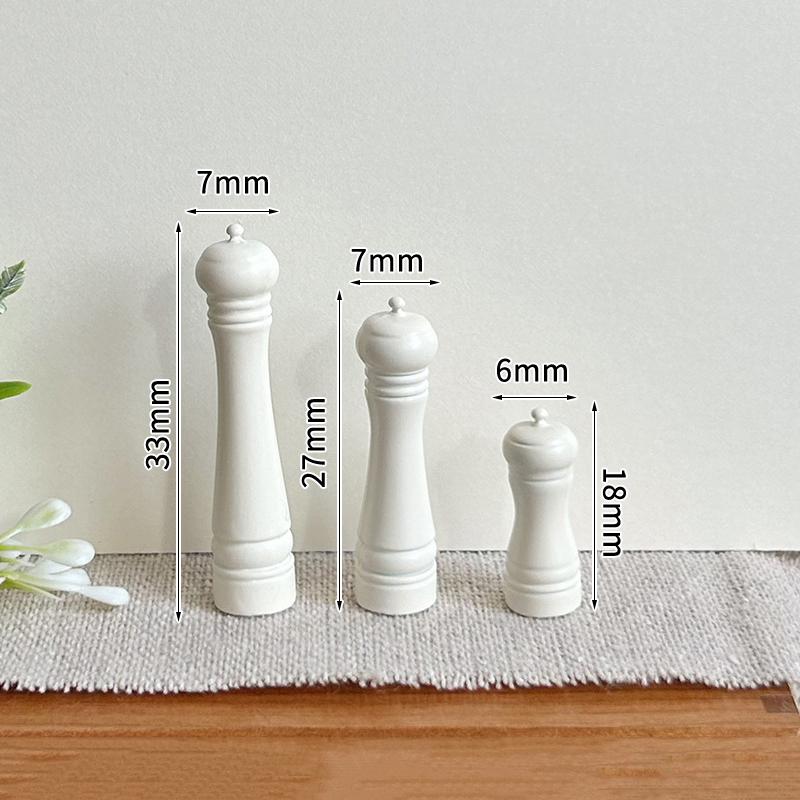 3Pcs Doll House Furniture Gift Dollhouse Alloy Cooking Pepper Grinding Bottle Miniature Mini Scene Model Doll Accessories