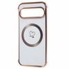 For Google Pixel 9/Pixel 9 Pro Case Compatible with MagSafe Electroplated TPU Phone Cover Hollow Love Hearts