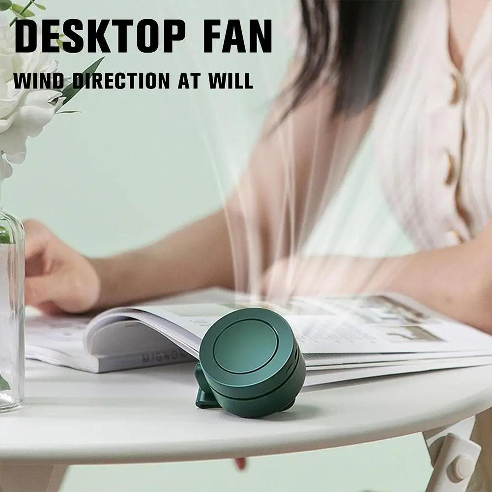 Clip-on Mini Waist Fan with 3 Speeds Handheld Fan Desktop Fan Type C Rechargeable for Outdoor Work Hiking Home Office Travel Gym