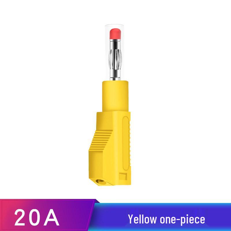 4mm Stackable Banana Plug with Safety Shroud & Spring-Retractable Nitrile Wire Test Lead