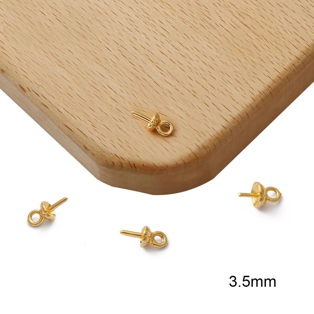 10 st Koppar små öga skruvkrokar Spännen Ögonstift Öljekrokar Passar borrade pärlor Gör det själv smycken