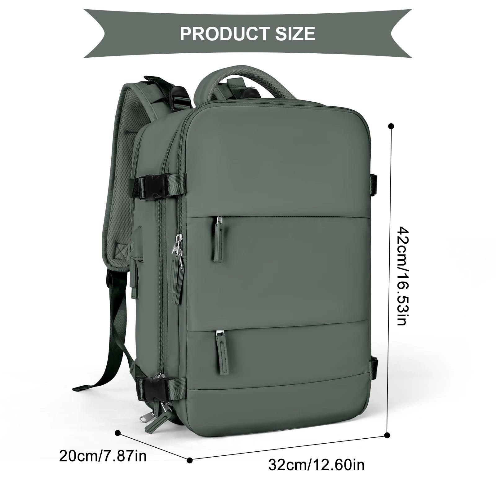 

Рюкзак для путешествий большой емкости, рюкзак для ноутбука для ручной клади для женщин, водонепроницаемая сумка для деловых полетов, мужской рюкзак