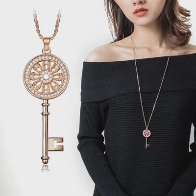 Key Necklace & Extended Sweater Chain - High-End Niche Pendant for Autumn/Winter 2021
