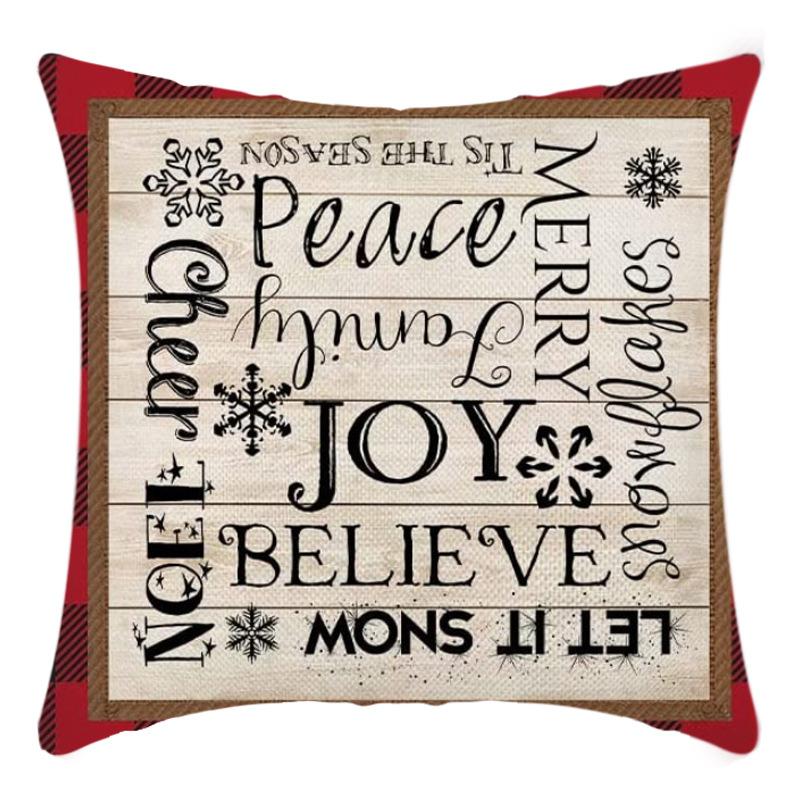 Christmas Pillow Case Printed Living Room Sofa Bedroom Pillow Case Christmas Pillow Case Printed