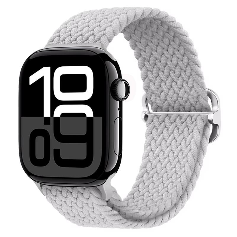 Nylon Braided Loop Band for Apple Watch Ultra/2 49mm 10 9 8 7 46mm 45mm 41mm 6 5 4 SE 44mm 40mm Elastic Strap for iWatch 3 42mm