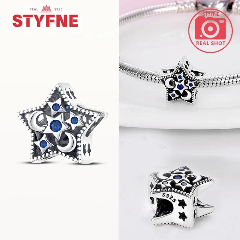 Copper Metal Star Moon Sun Series Charm Bead Components Luminous Bead Component Designed For Authentic Original Bracelet High Quality Fine Jewelry