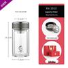 Xinuo Dubbellaags Antibacterieel Glazen Beker