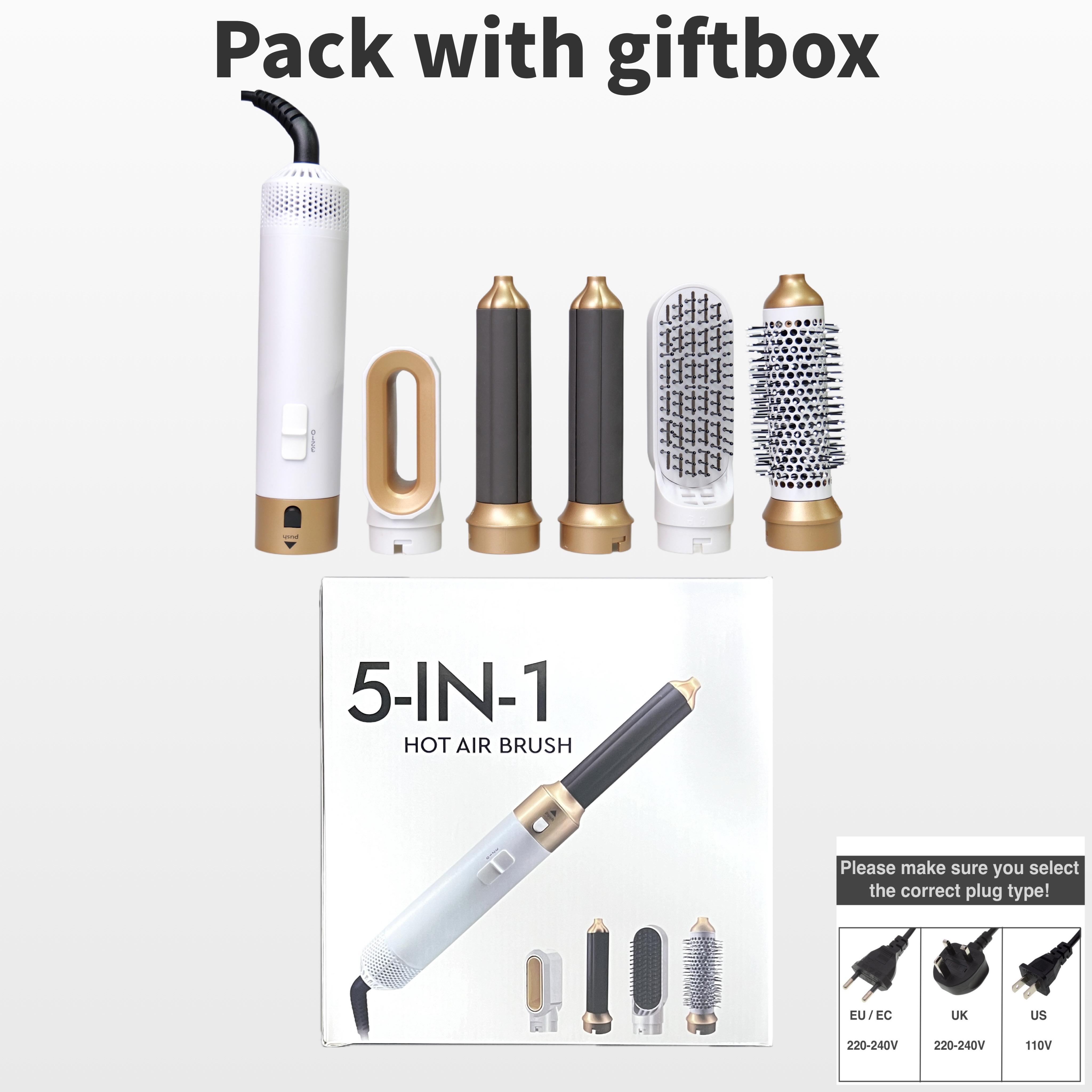 

5 в 1 Фен для волос с щипцами для завивки волос Выпрямитель для волос с щеткой для волос Фен для волос Мультистайлер для волос us