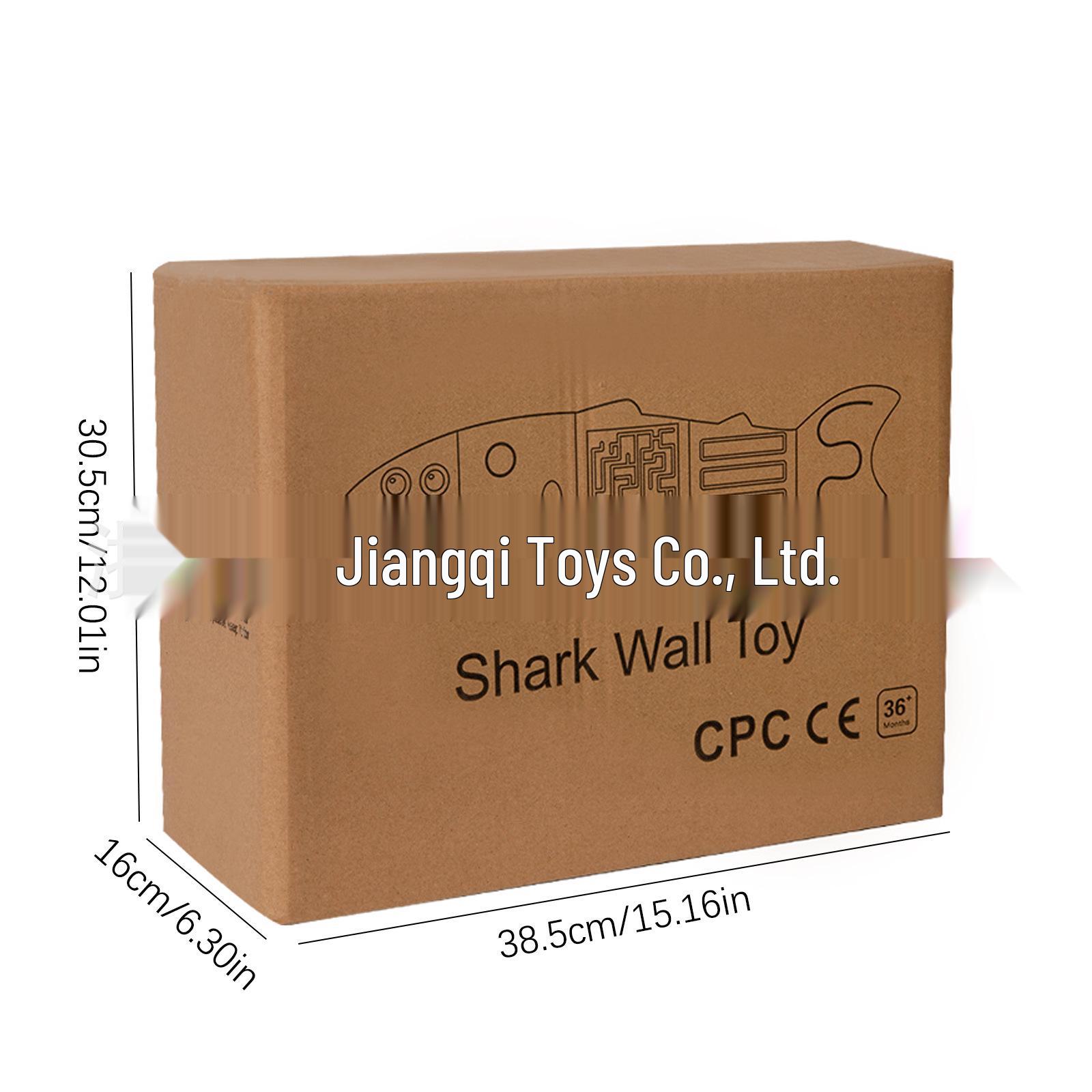 Wooden Shark Wall Game Board for Kids - Educational Kindergarten Toy 150x40 cm