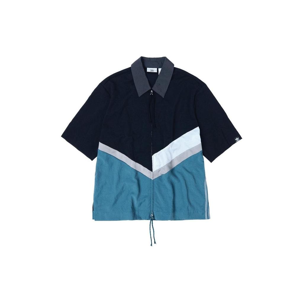 Adidas Originals Clover X Song For The Mute Colorblock Zip-Up Collared Short Sleeve Jacket Men Jacket Multicolor HS0980