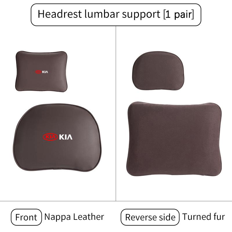 BBEI1 For KIA Car Logo Headrest Pillow Lumbar Neck Protective Cushion Accessories Cerato Soul Venga Forte Spectra Sedona Niro Cadenza