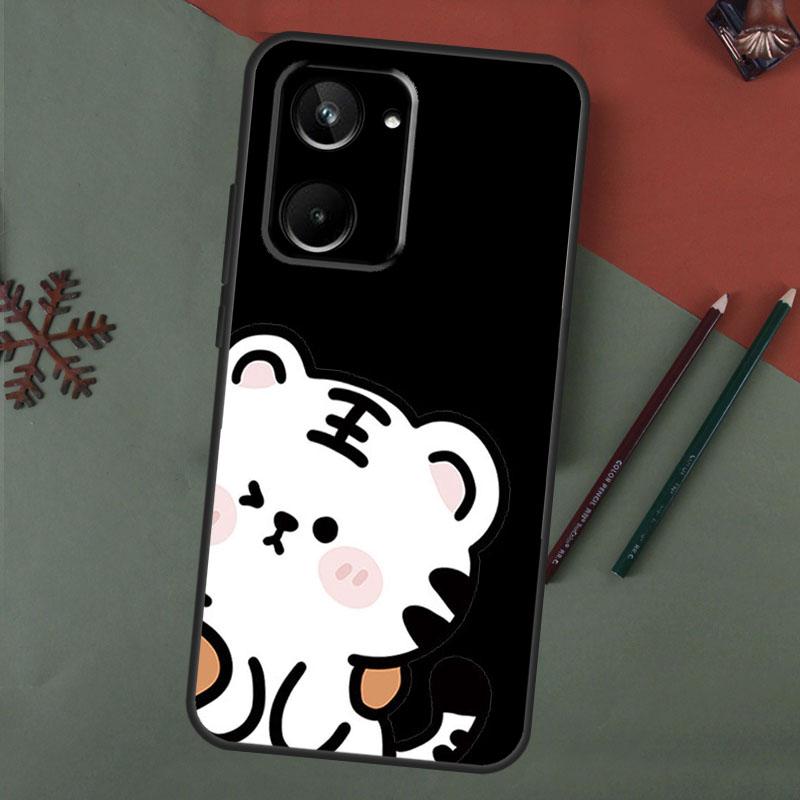 Funny Animal Cats Dog Tiger Couple For Realme GT Neo 5 3 2 T 8 9 10 11 Pro Plus C11 C15 C21 C25 C30 C31 C33 C35 C55 C21Y Case