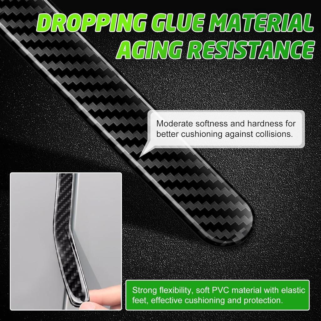 16Pack Car Door Protector - Black Carbon Fiber Door Handle Paint Protection Film, Black Door Handles Interior,Universal for Most Car Handle