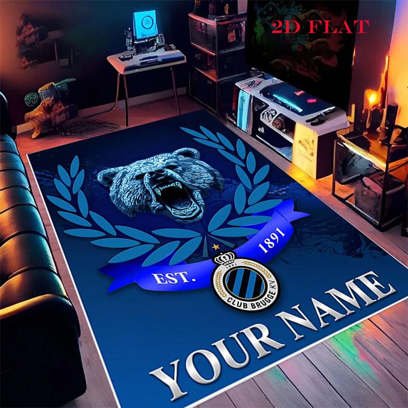 Custom Club Brugge Carpet Rug for Living Room Bedroom Home Sofa Decoration,Kids play Nonslip Floor Mat