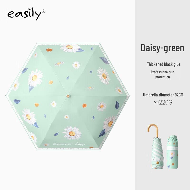 

Compact Folding Daisy Print Sun & Rain Umbrella