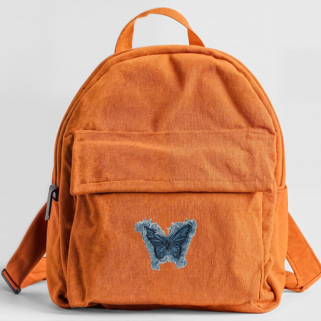 2Pcs Blue Butterfly Embroidered Denim Patch Tassel Edge Sewing Clothing Bags Accessories