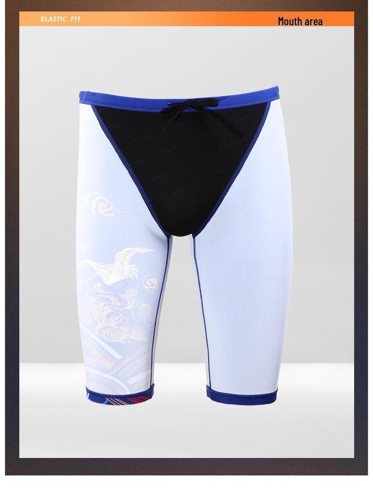 Yingfa Herren 2024 Rennbadehose: Schnelltrocknend, Professionelles Fünf-Punkt-Design für Erwachsene und Jugendliche.