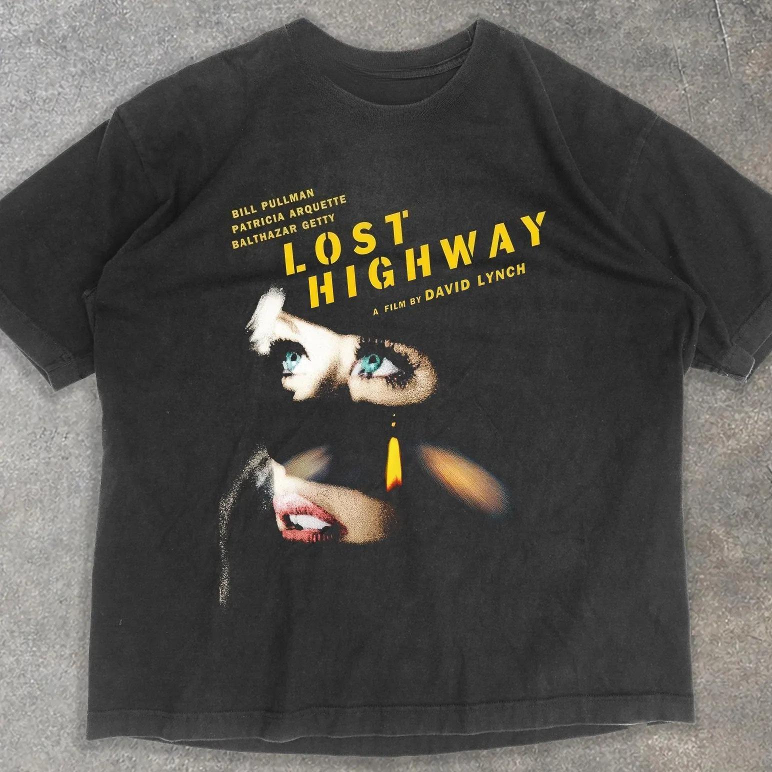 Retro Nightcrawler Tshirt David Lynch Movie Retro Tshirt Printed Pattern Womens Short Sleeved Shirt S