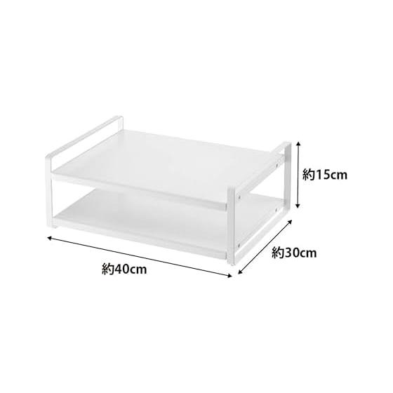 Yamazaki Jitsugyo (Yamazaki) Microwave Rack White Approx. W40 x D30 x H15cm Tower Range Rack Kitchen Rack 7938
