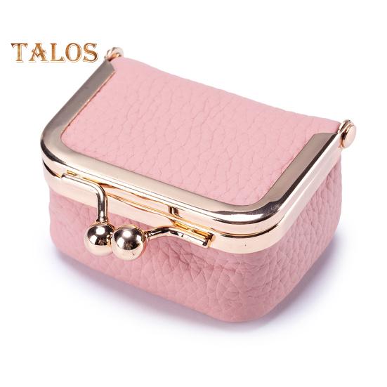 

Кошелек для монет, маленькая сумка для украшений, искусственная кожа, золотая застежка-клипса, серьги, кольца, ожерелье, органайзер, ретро-компактный футляр для украшений розовый