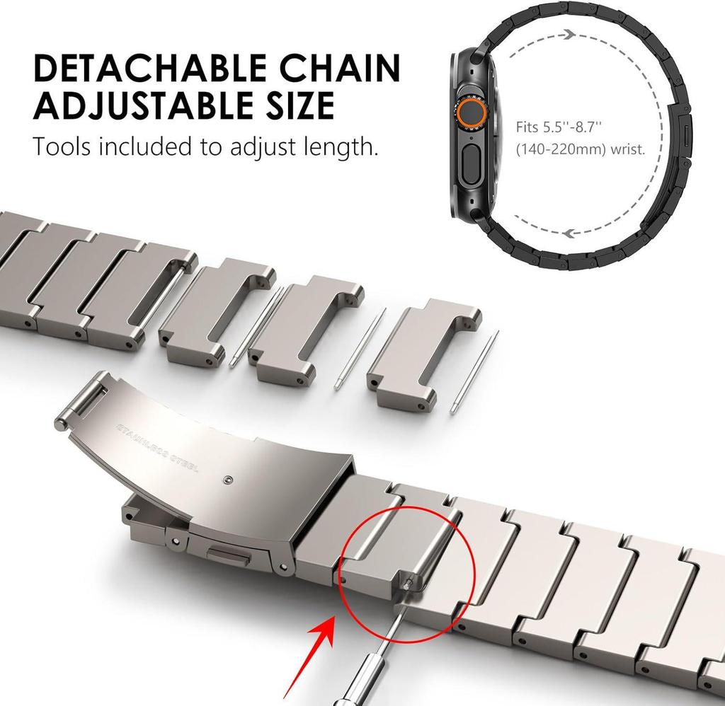 Compatible Titanium Alloy Strap for Apple Watch Ultra 3