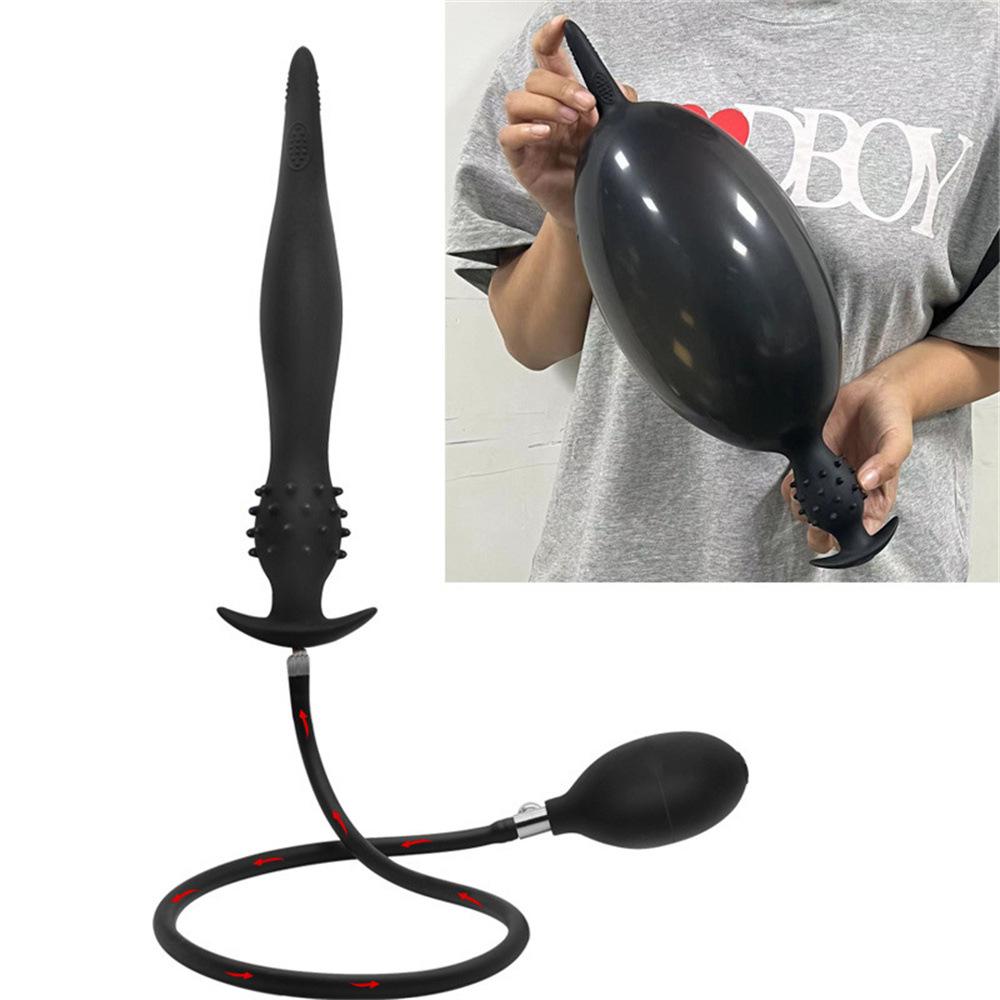 Inflatable Butt Plug Men's and Women's Oversized Adjustable Anal Masturbation Dilator Out Separate Tail Plug Sex Toy