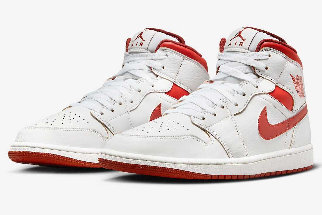 FJ3458-160 Nike Air Jordan 1 Mid SE Dune Red (Men s) 9