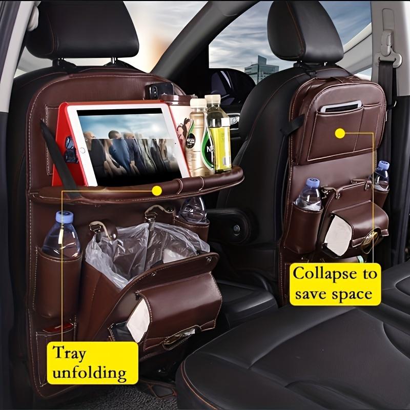 Multifunctional Car Trunk Hanging Bag Seat Back Organizer With Dining Table Tray Interior Accessories For Garbage And Storage