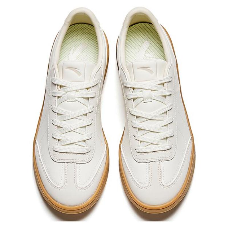 Anta German Army Trainers Slip Resistant Low top Skateboard Shoes Women's Ivory White Sneakers 922348085-1