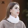 Bibs for Men and Women In Winter, Korean Version Thickened Neck Guard, Warmth, Handmade Otter Rabbit Fur Scarf, Hairband, Dual-purpose Neck Cover