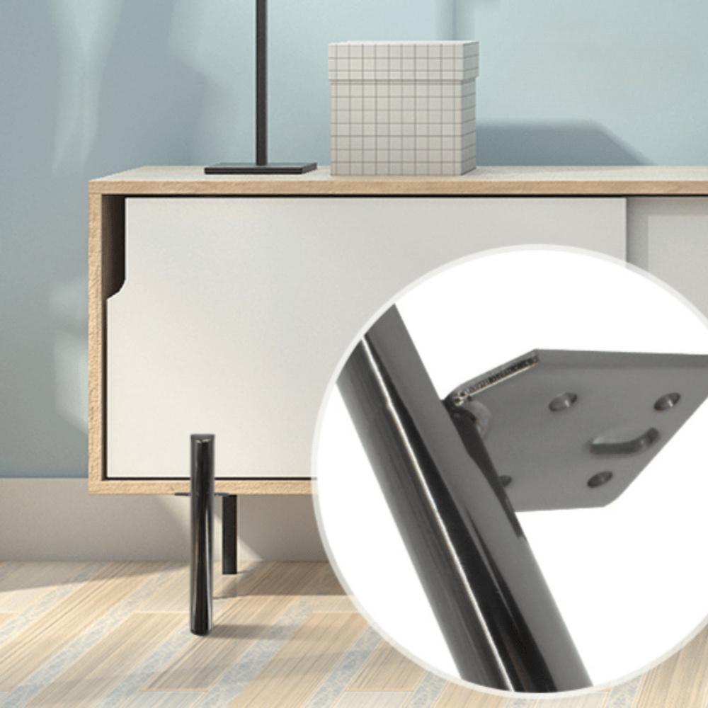 4pcs Modern Matte Black Metal Furniture Legs, 15cm Support Feet for Bed and Cabinet Hardware Accessories, Legs for Furniture