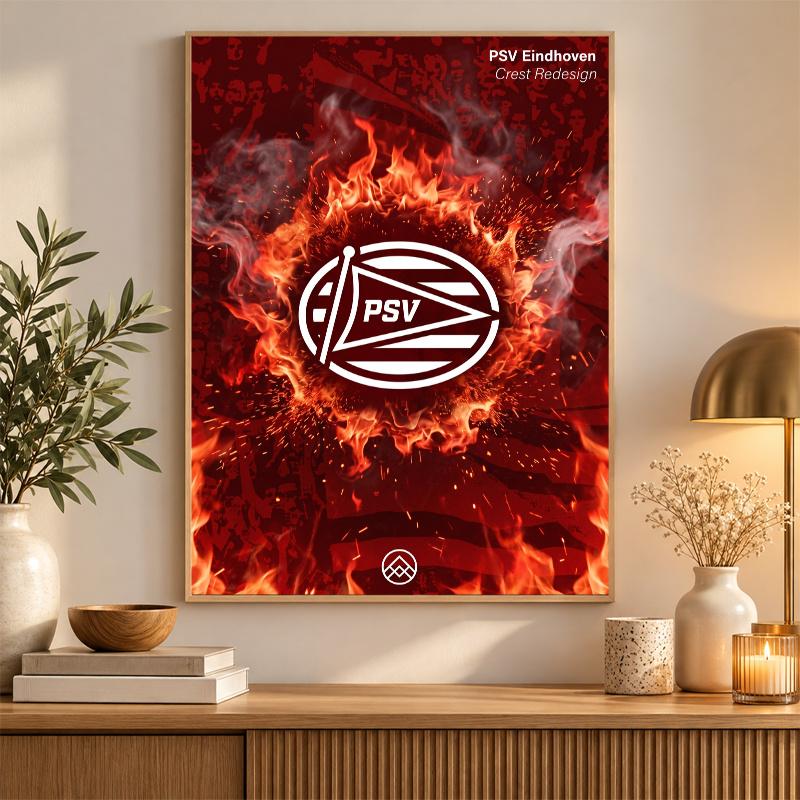 PSV Eindhoven FC Diamantmalerei Set 5D Vollbohrer DIY Diamantmosaik Wandkunst Heimdekoration